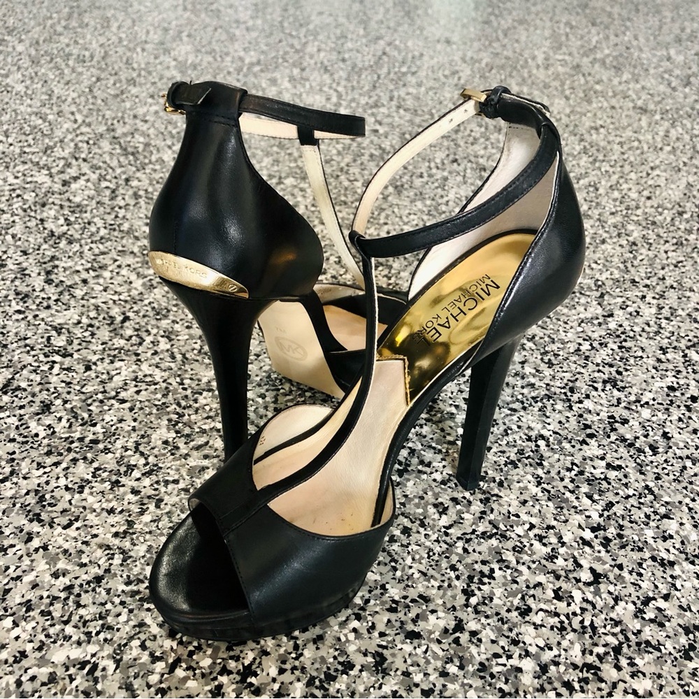 Michael Kors ✦ Leather 5” High Heel Sandals (size 7)